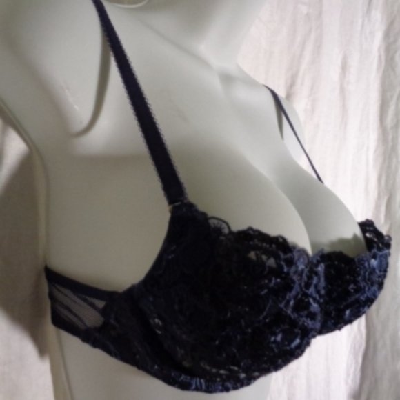 Victoria's Secret  bra 34B blue sequins lace - Picture 2 of 5